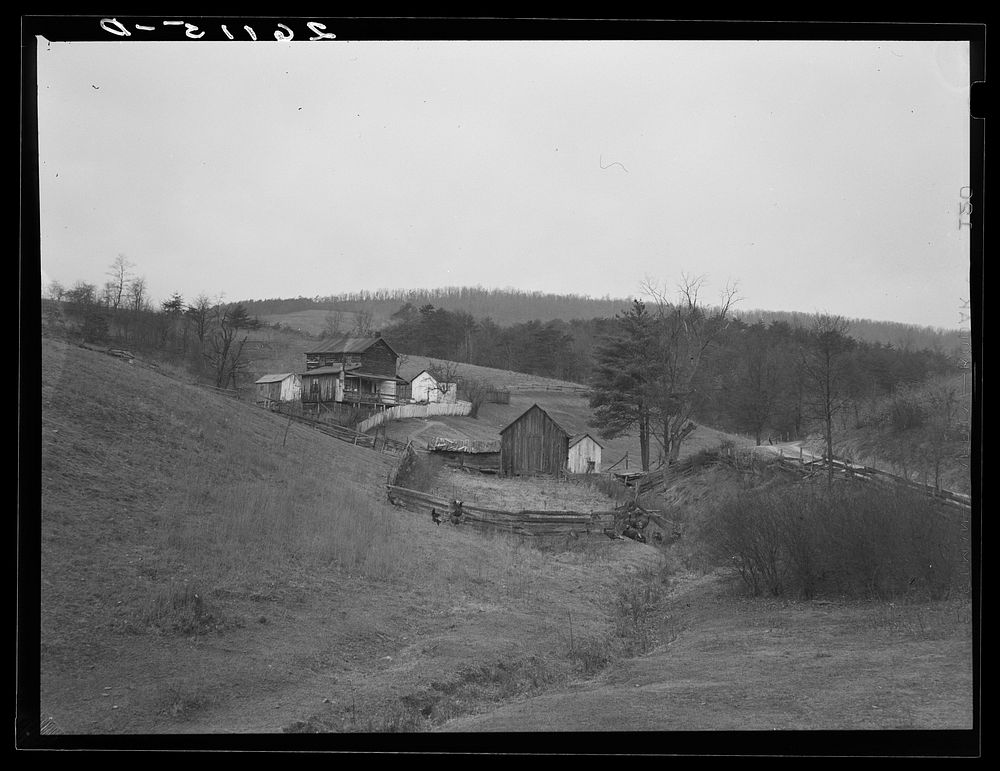 Submarginal farm of Mollie Day. Bedford County, Pennsylvania. Sourced from the Library of Congress.