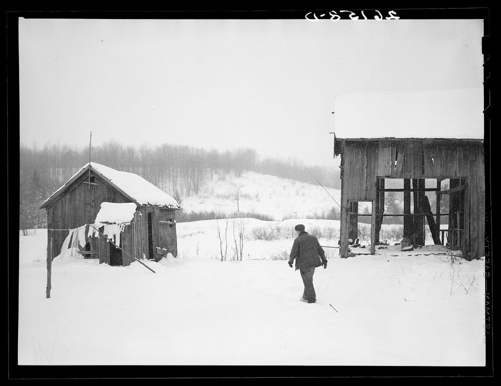 Submarginal farm of George Deacon. Oswego County, New York. Sourced from the Library of Congress.