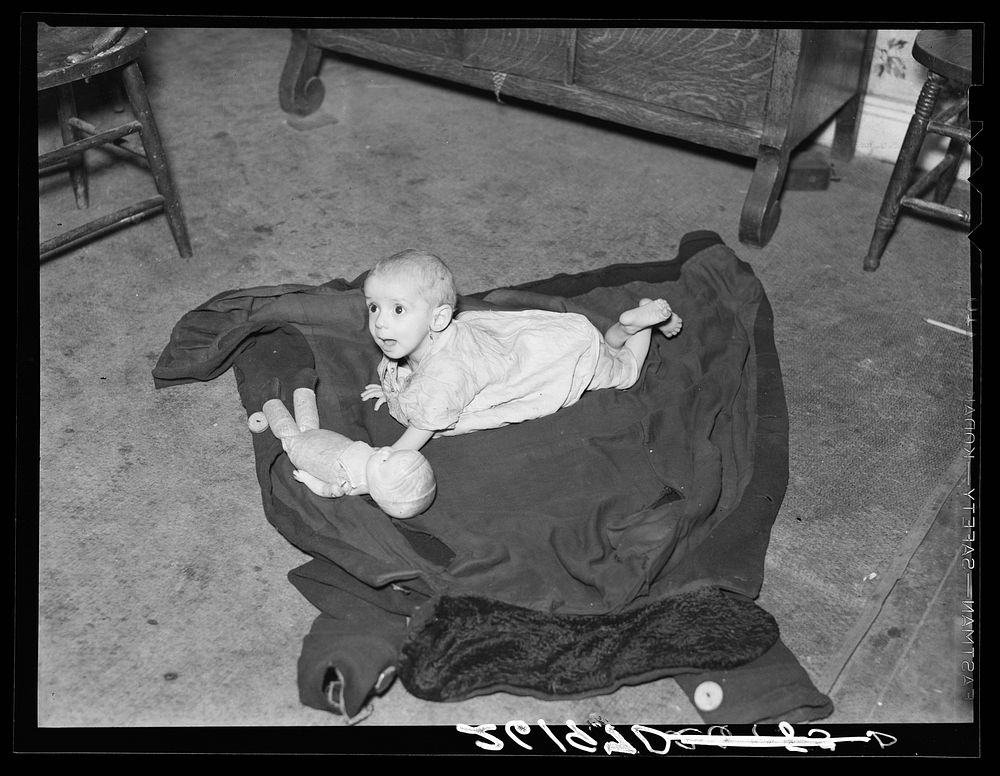 Baby of Ralph Wallace, farmer. Oswego County, New York. Sourced from the Library of Congress.