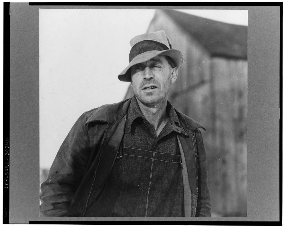 Daniel Sampson, farmer of 125 acres of submarginal land. Jefferson County, New York. Sourced from the Library of Congress.