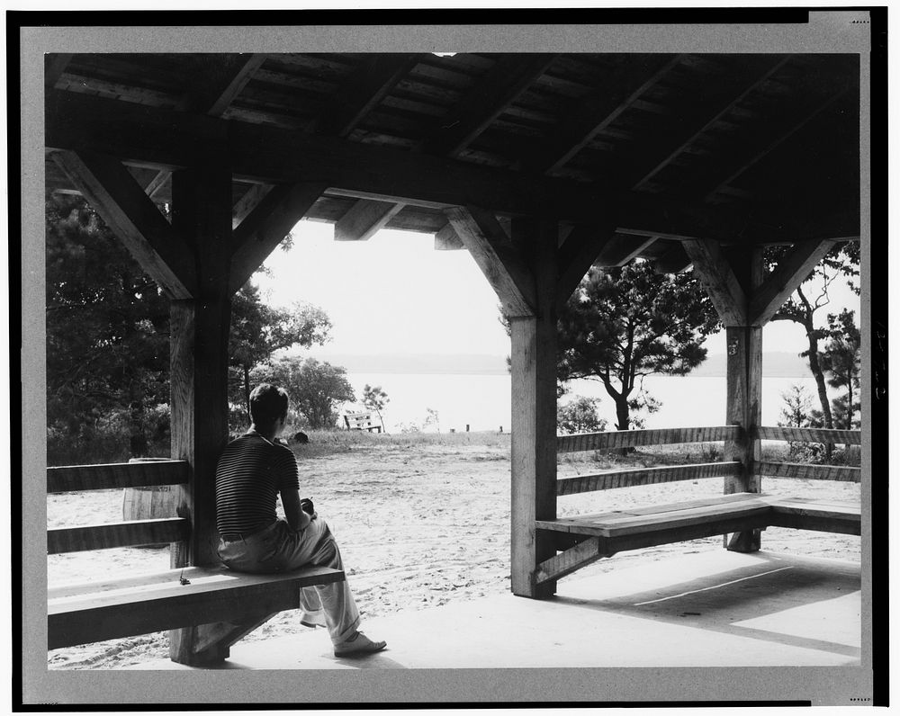 Shelter at Strawberry Point on Asawomen Bay, Delaware land use project. Sourced from the Library of Congress.