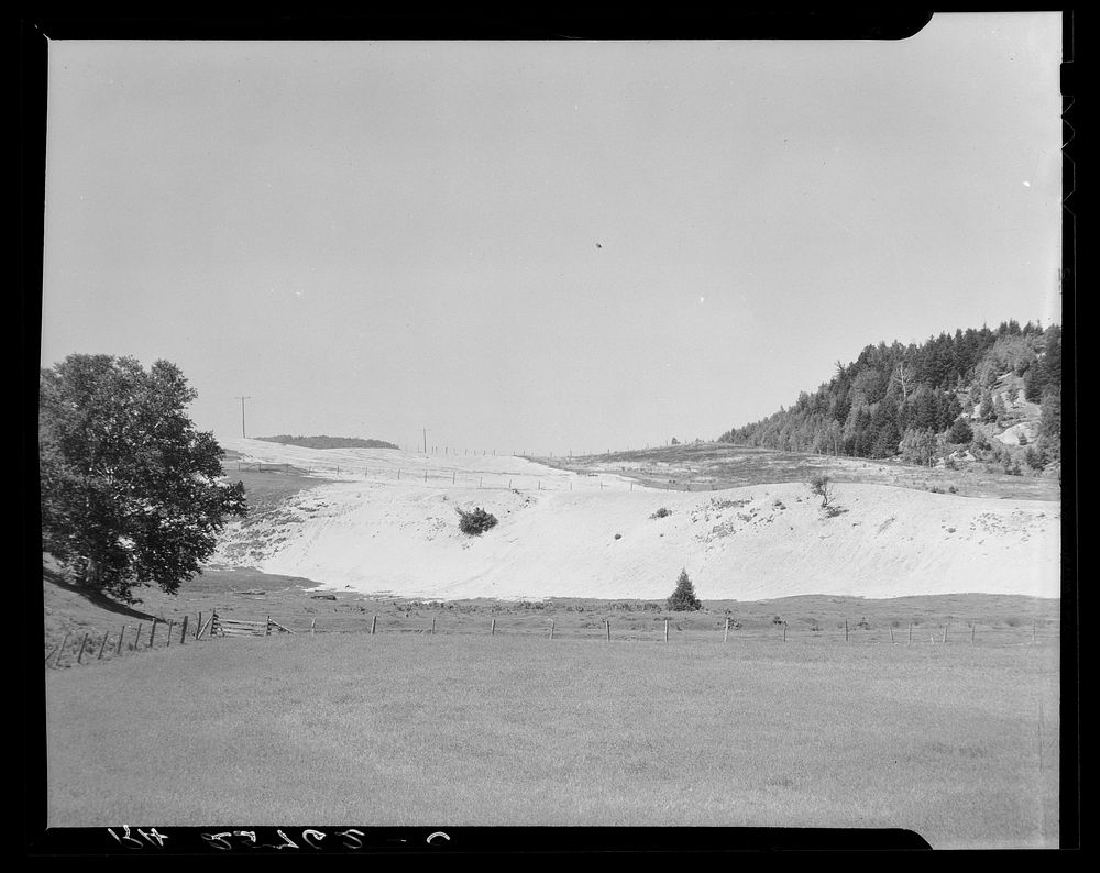 Sand blow. Near Jeffersonville, Vermont. Sourced from the Library of Congress.