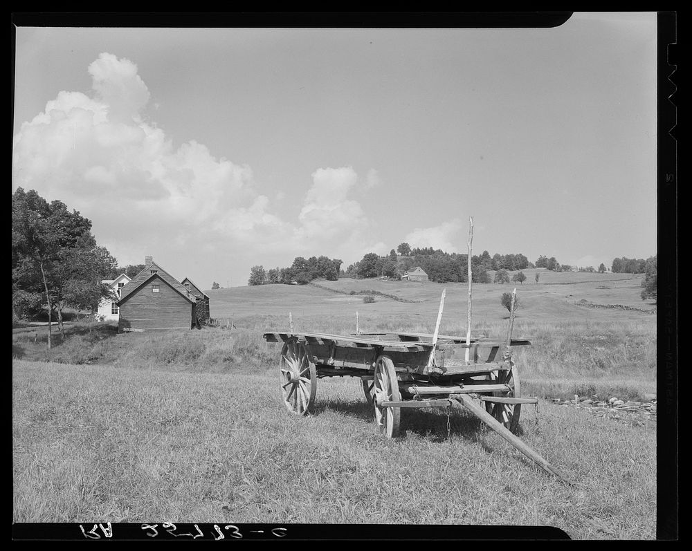 Farm scene. Windsor County, Vermont. Sourced from the Library of Congress.