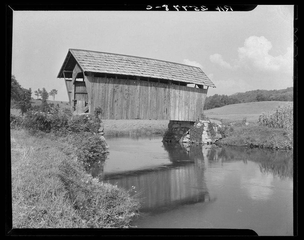 Covered bridge, Plainfield, Vermont. Sourced Free Photo rawpixel