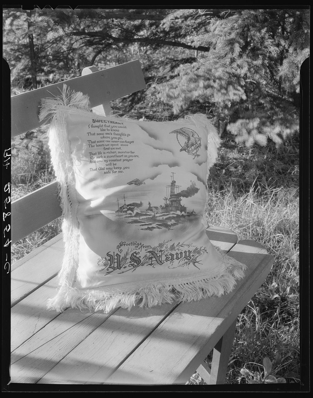 Souvenir pillow. Rockland, Maine. Sourced from the Library of Congress.