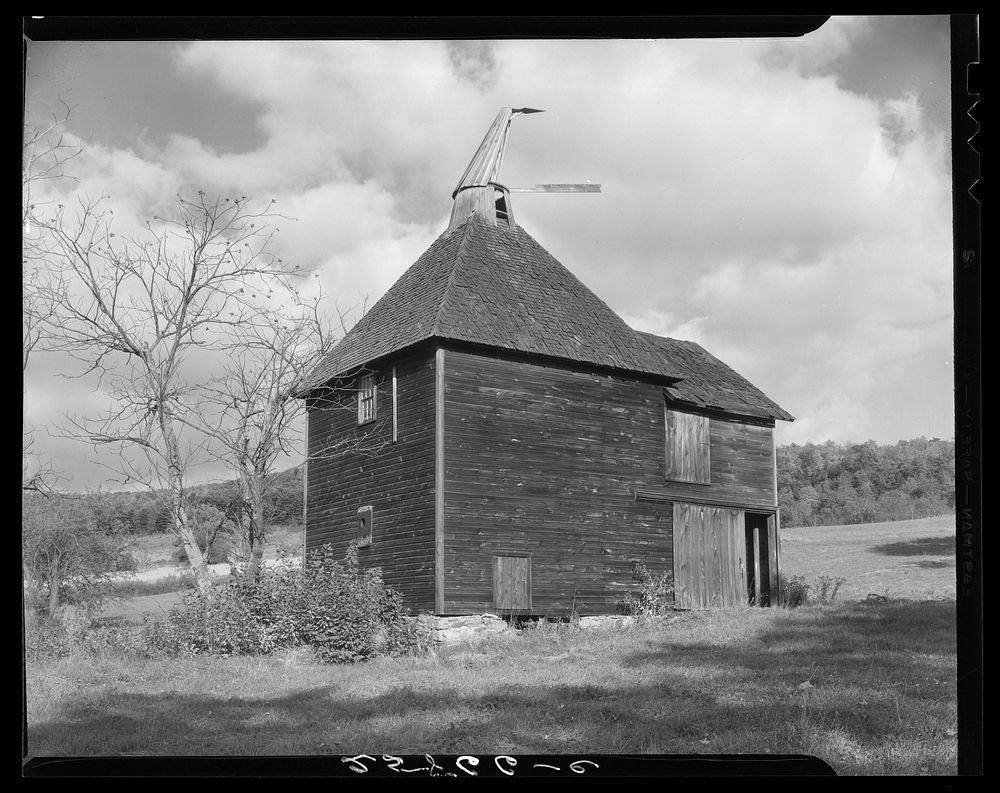 Hop-drying barn. Growing hops was once a chief source of income to the farmers of Otsego County, New York. Sourced from the…