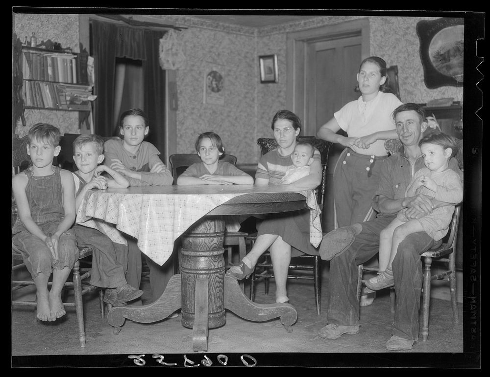 Lorenzo Clapper and family. Member of the Otsego Forest Products Coop. His farm contains sixty-seven acres, twenty-three…