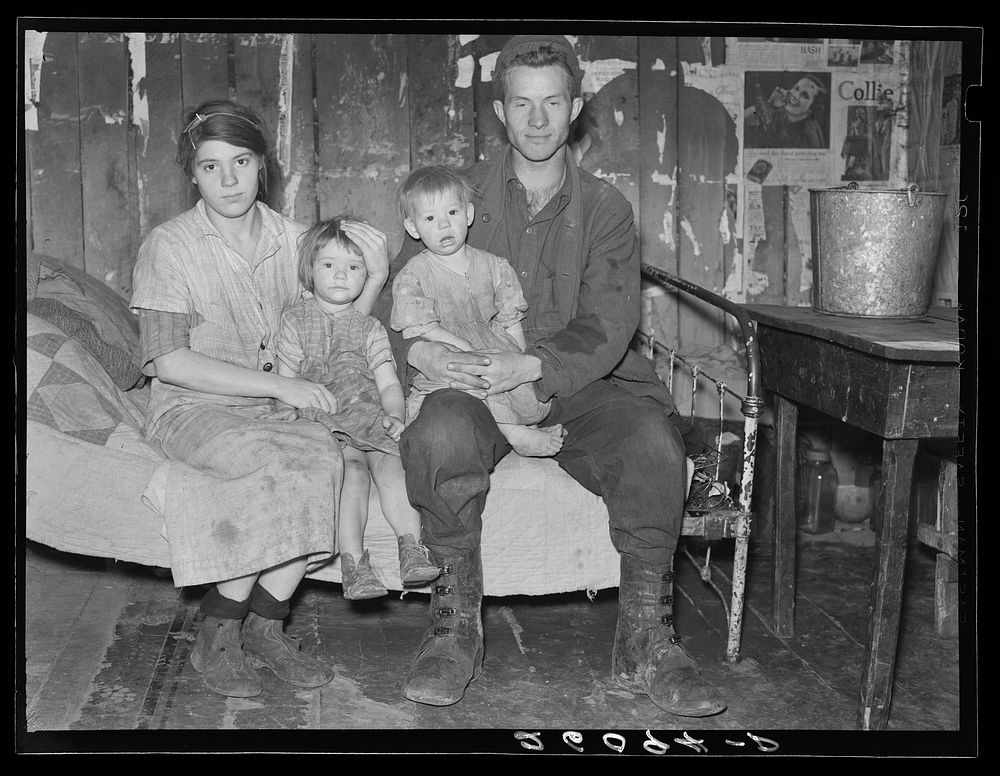 Family living in the hills of Garrett County, Maryland. Sourced from the Library of Congress.
