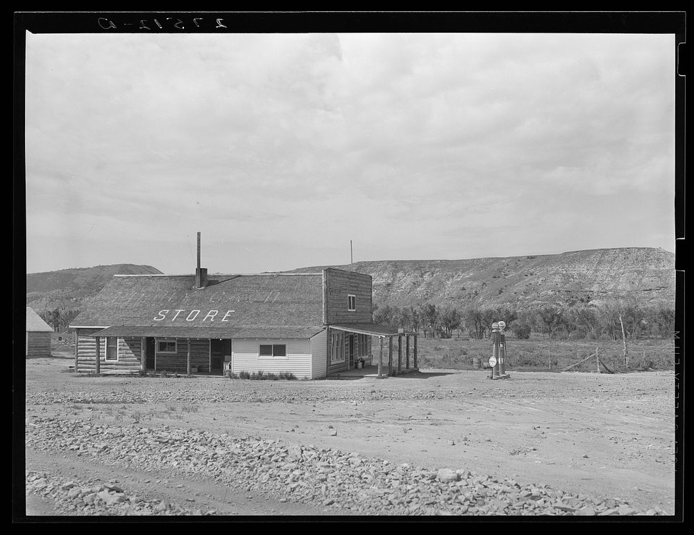 General store and post office. Birney, Montana. Sourced from the Library of Congress.