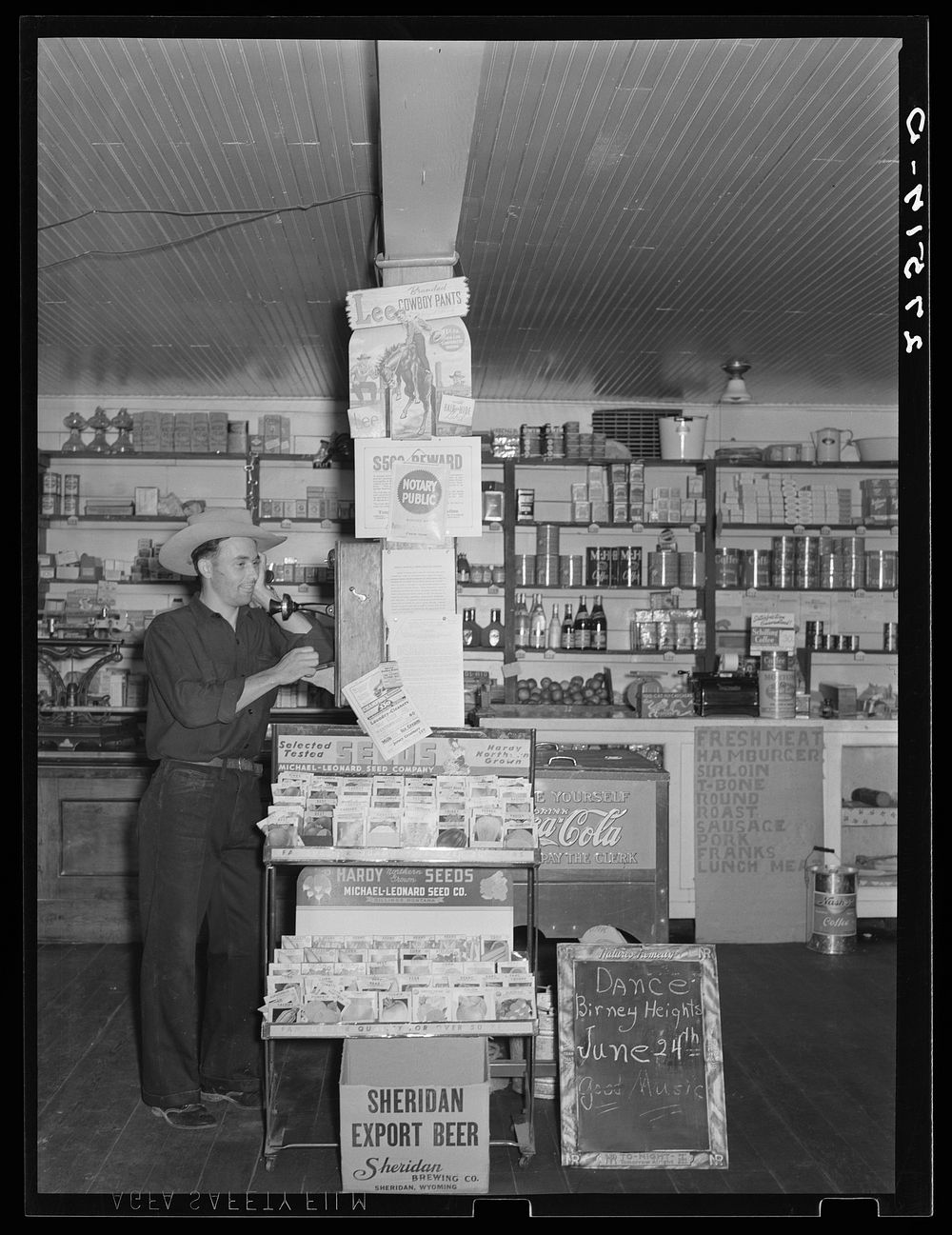Interior of general store. Birney, Montana. Sourced from the Library of Congress.