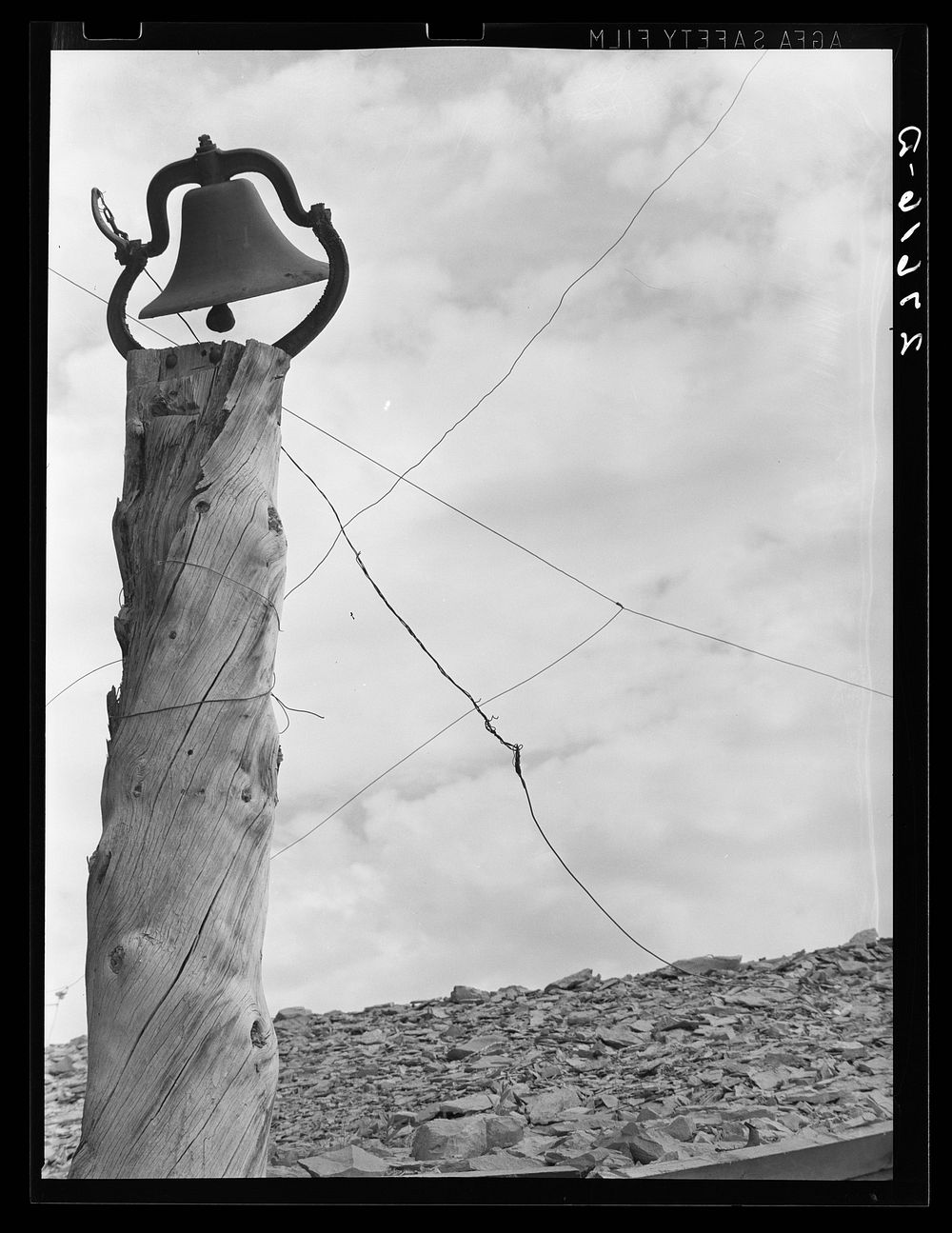 Dinner bell. Quarter Circle 'U' Ranch, Montana. Sourced from the Library of Congress.