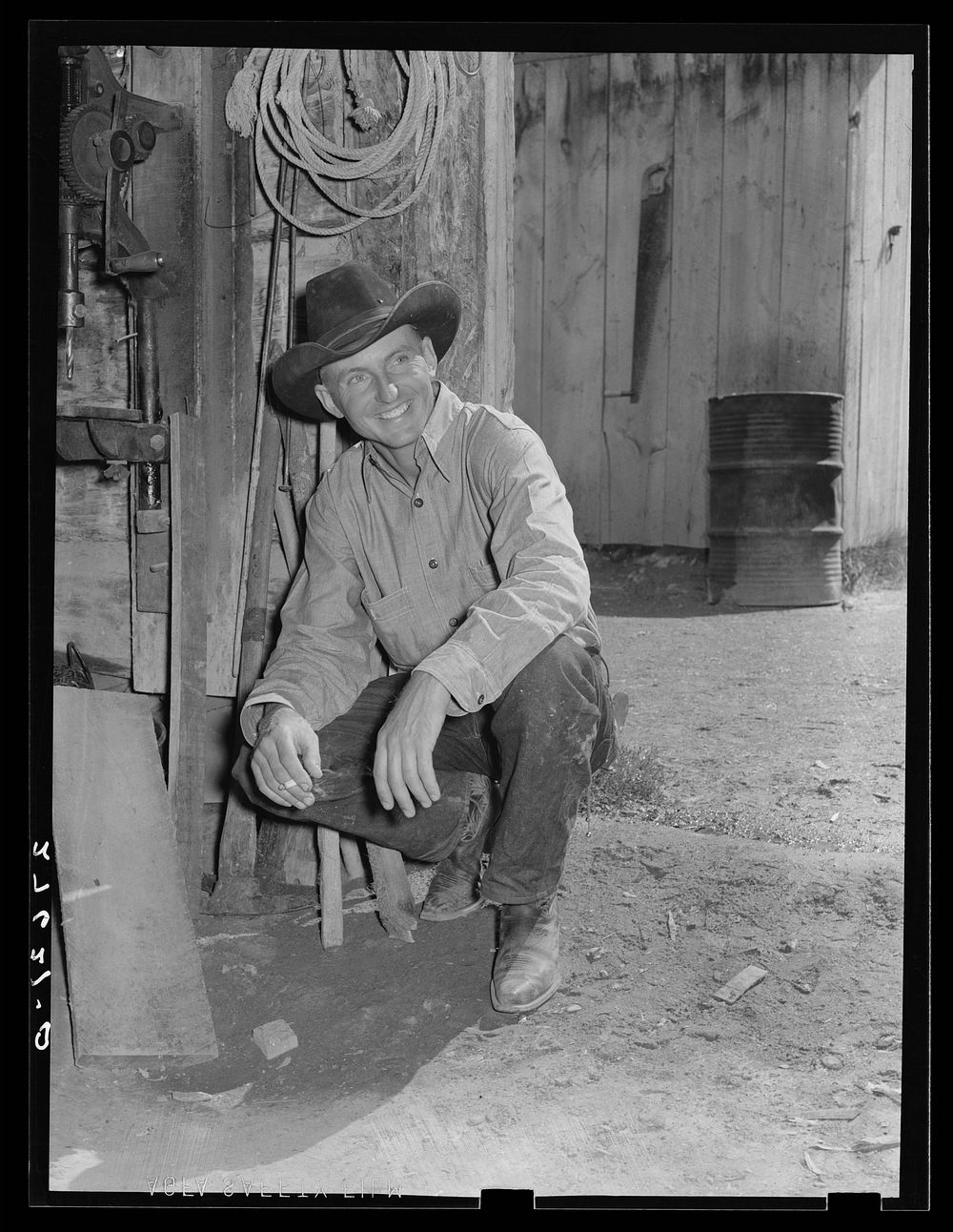 Cowhand. Quarter Circle 'U' Ranch, Montana. Sourced from the Library of Congress.