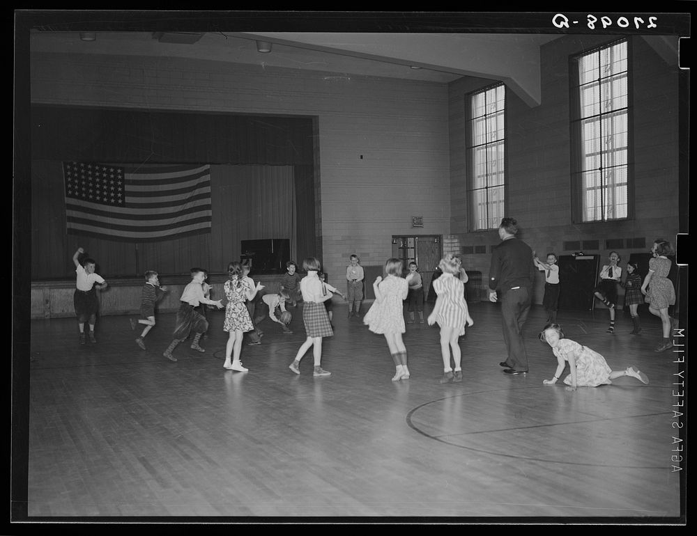 Gymnasium. Greenbelt, Maryland. Sourced from the Library of Congress.