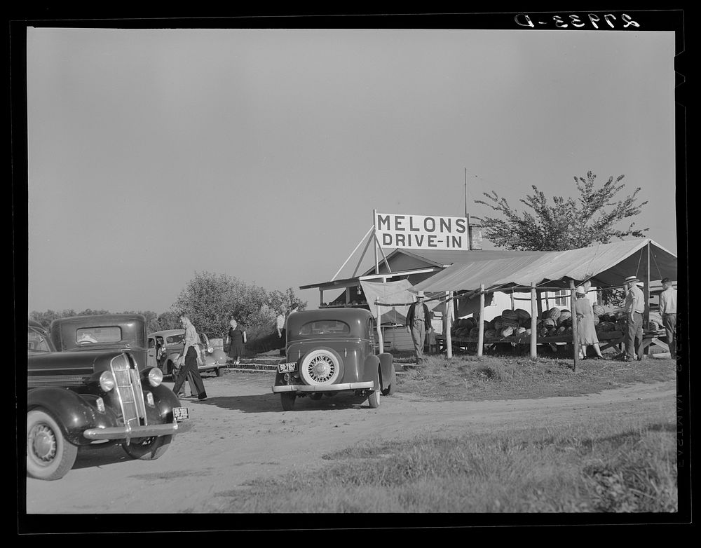 Melon stand. Jasper County, Iowa. Sourced from the Library of Congress.