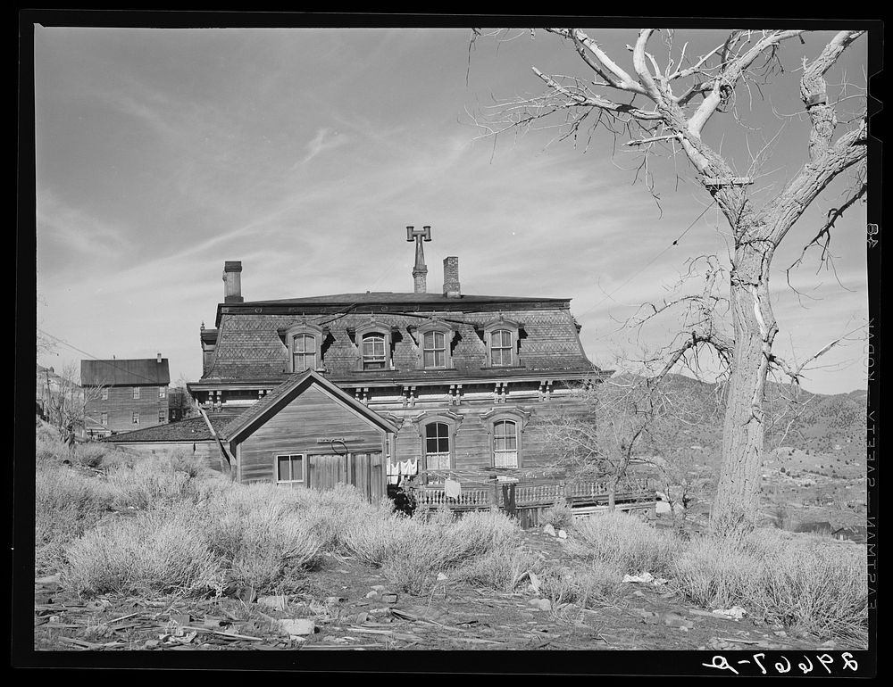 Old mine office. Virginia City, Nevada. Sourced from the Library of Congress.
