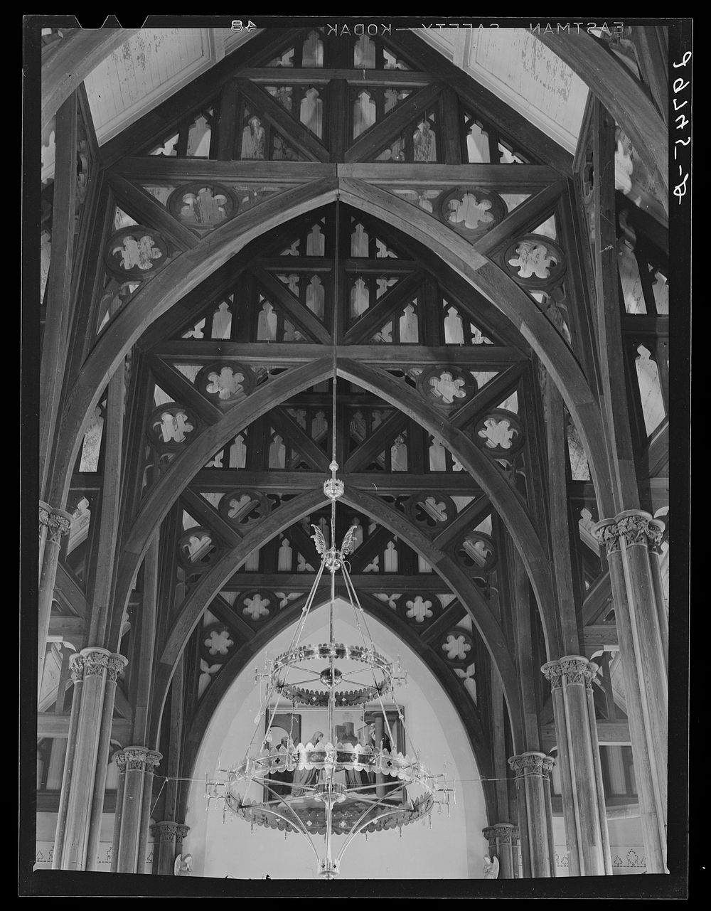 [Untitled photo, possibly related to: Interior. Church of Saint Mary's in the Mountains. Virginia City, Nevada]. Sourced…