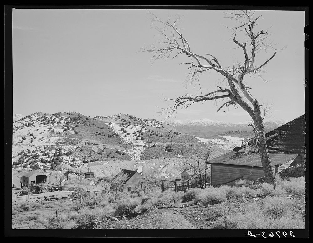 Abandoned mines and homes. Virginia City, Nevada. Sourced from the Library of Congress.
