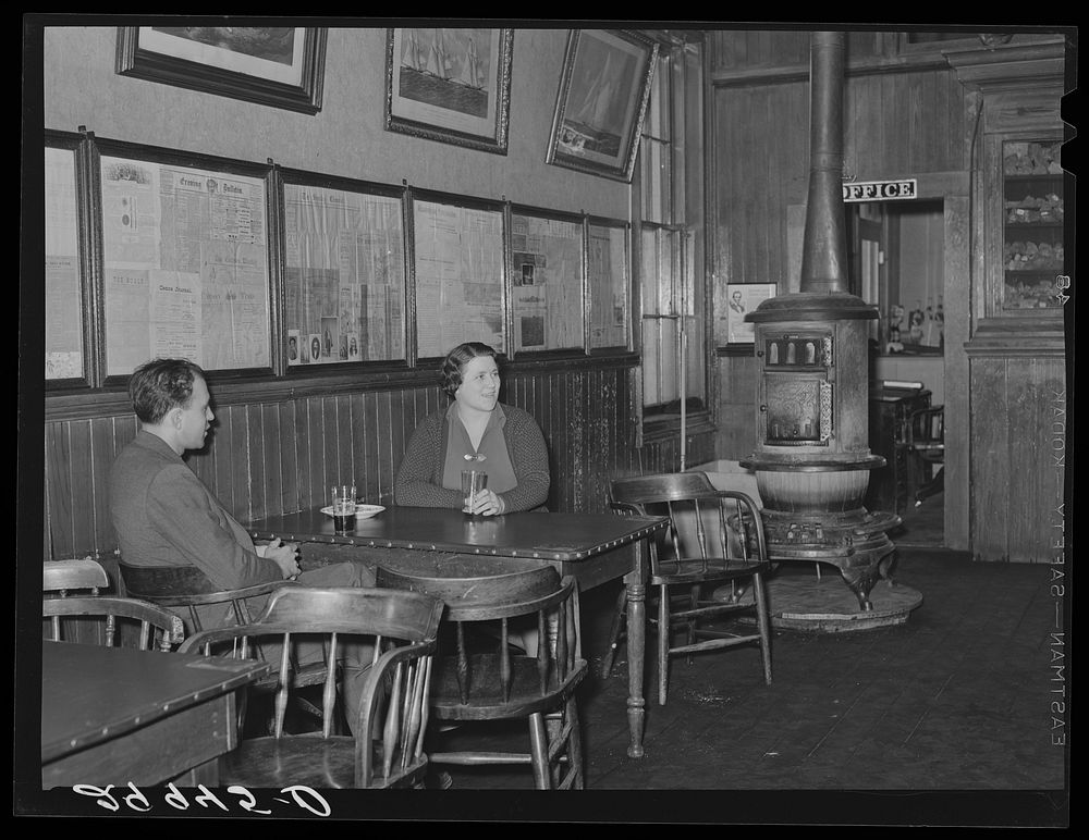 Drinking beer at Carson Brewery. Carson City, Nevada. Sourced from the Library of Congress.