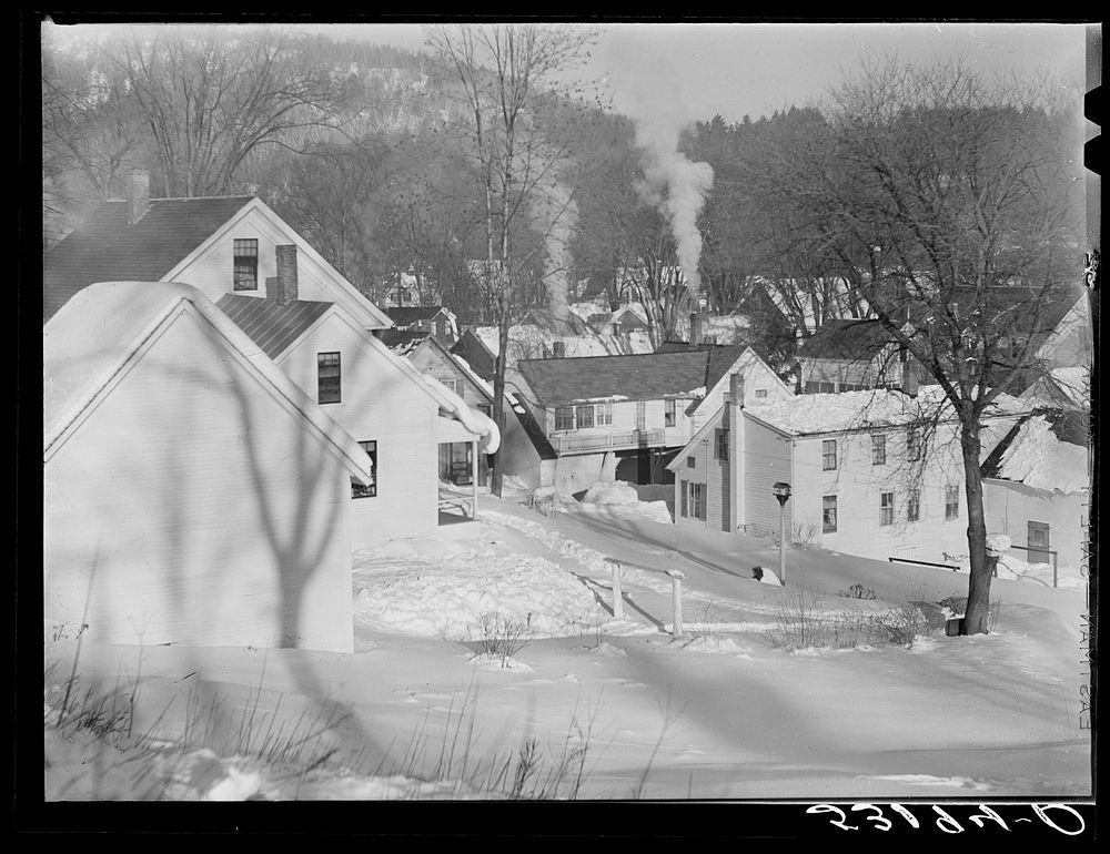 Homes in Woodstock, Vermont. Sourced from the Library of Congress.