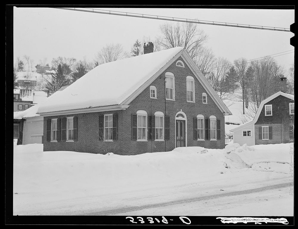 Railroad station during blizzard. North Adams, Massachusetts. Sourced from the Library of Congress.