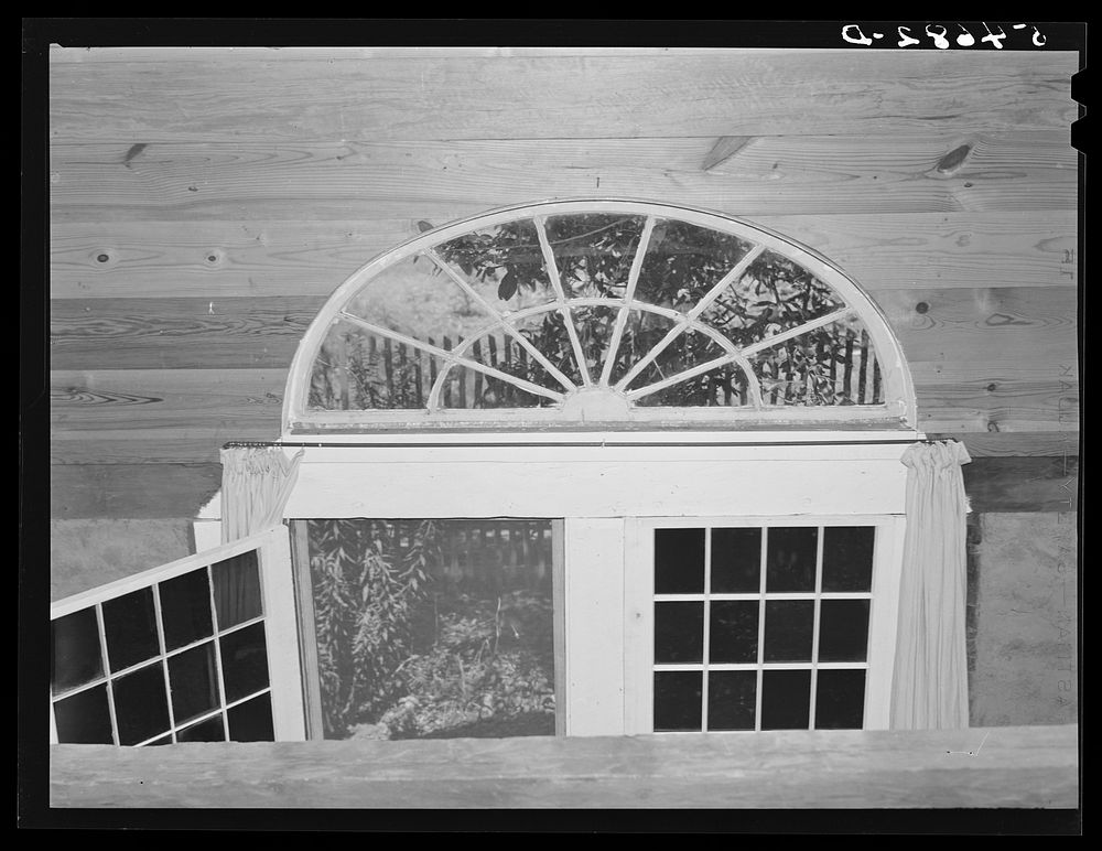 [Untitled photo, possibly related to: Melrose, Natchitoches Parish, Louisiana. Window in house built by mulattoes on John…