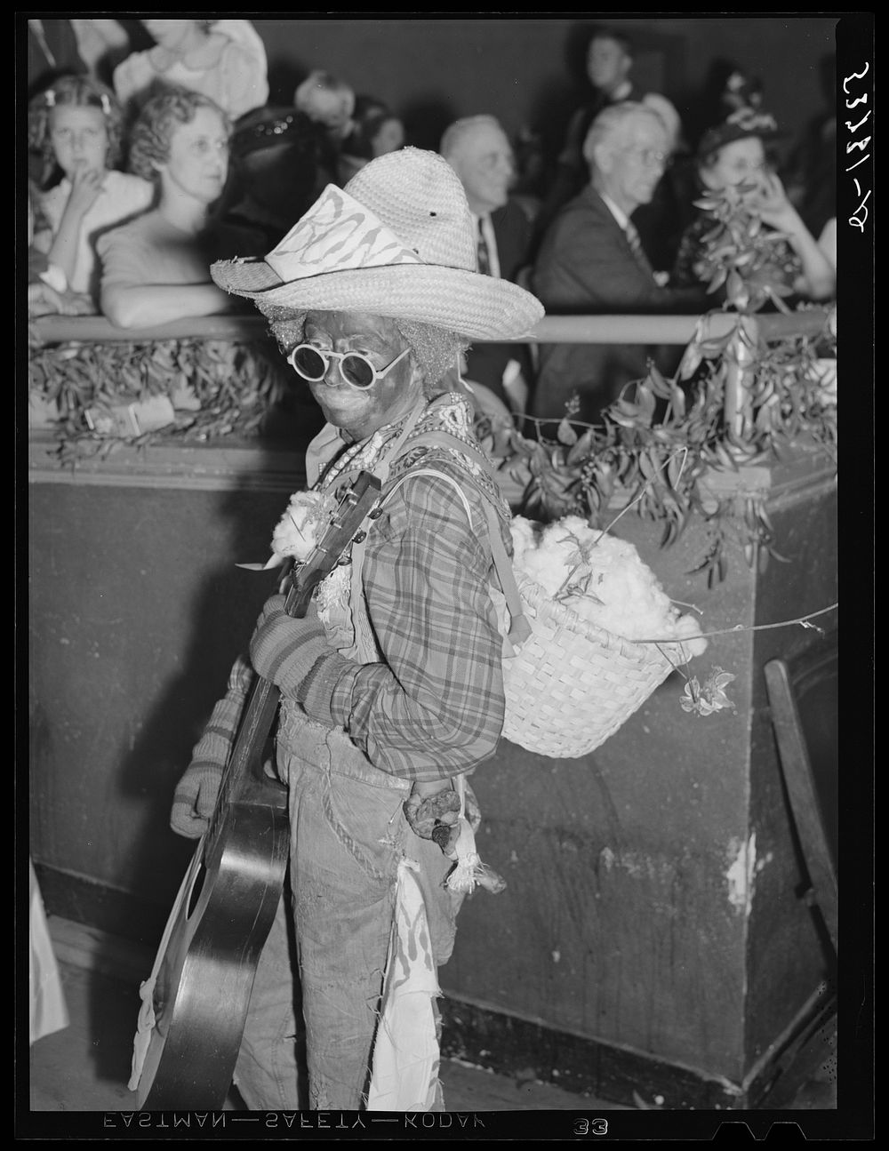 Celebrant at cotton carnival ball. Memphis, Tennessee. Sourced from the Library of Congress.