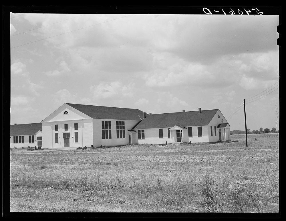 The school and community building. Transylvania Project, Louisiana. Sourced from the Library of Congress.