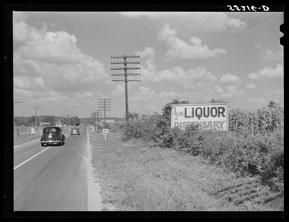 Signs advertising liquor stores are seen frequently along all Kentucky highways. South of Bardstown. Sourced from the…