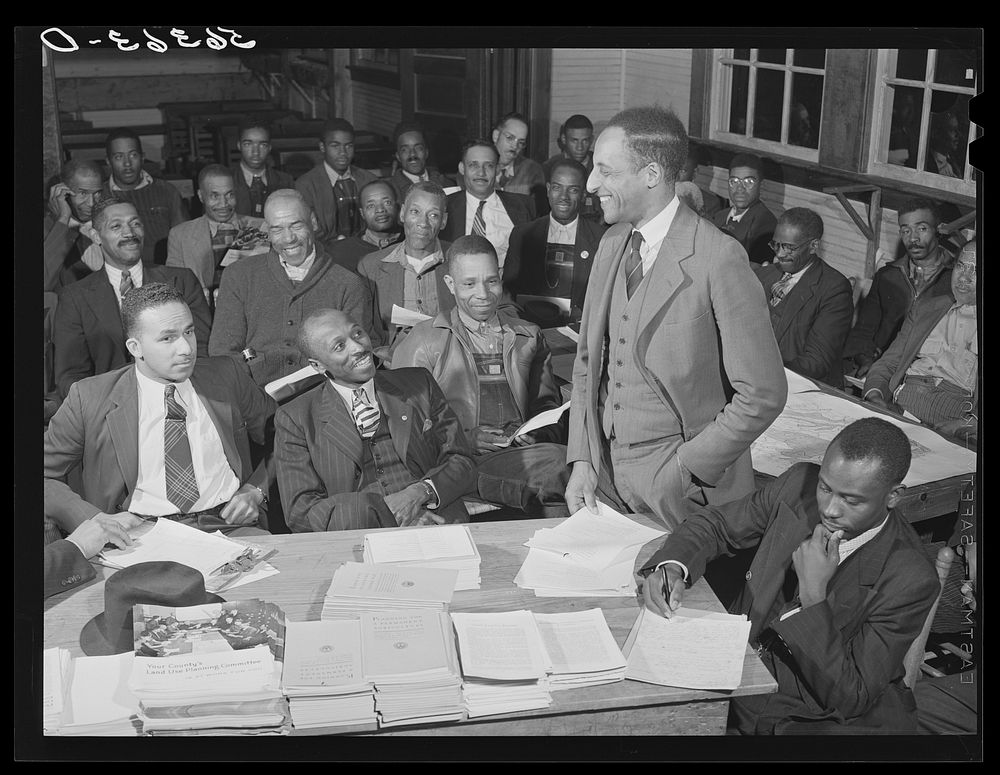 [Untitled photo, possibly related to:  group meeting of the county land use planning committee in the schoolhouse in…