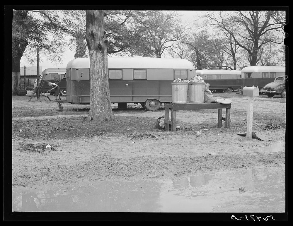 Jones Trailer Camp where Army men and construction workers and their families live. They pay two dollars and fifty cents…
