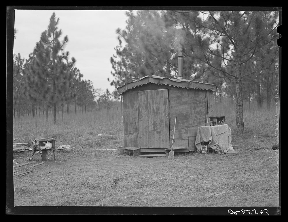 Camp Livingston construction worker's shack near Fort Beauregard. These are along the main highway on government property so…