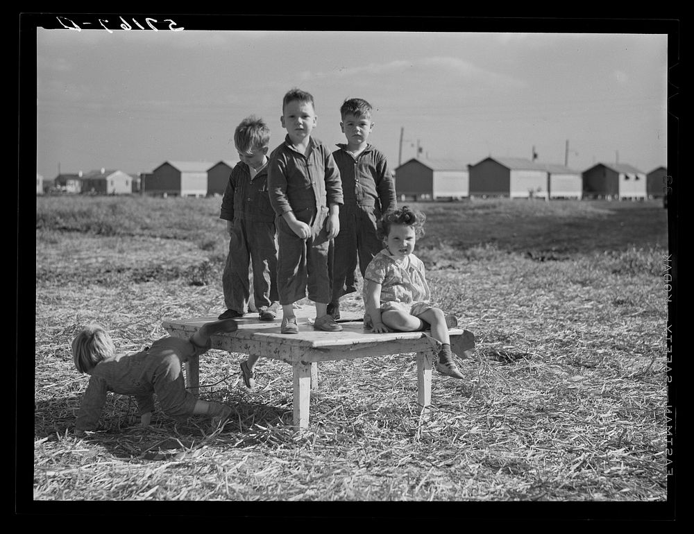 Children of agricultural day laborers. Osceola migratory labor camp, Belle Glade, Florida. Sourced from the Library of…