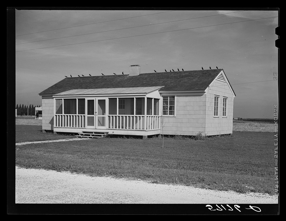Labor home for agricultural workers in Okeechobee migratory labor camp. Belle Glade, Florida. Sourced from the Library of…