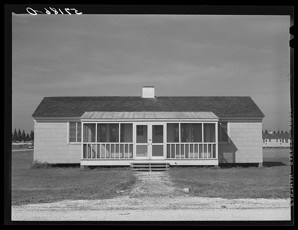 Labor home for agricultural workers in Okeechobee migratory labor camp. Belle Glade, Florida. Sourced from the Library of…