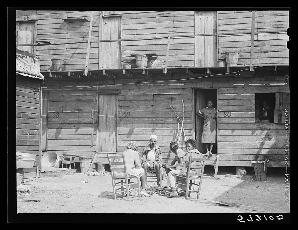 "Hotel" in Pahokee, Lake Okeechobee, Florida, living quarters for migratory agricultural workers. Sourced from the Library…
