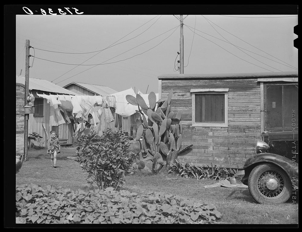 Housing for white migratory laborers. Belle Glade, Florida. Sourced from the Library of Congress.