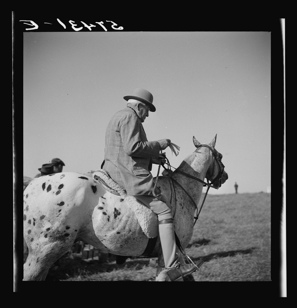 Judge at horse race. Warrenton, Virginia. Sourced from the Library of Congress.