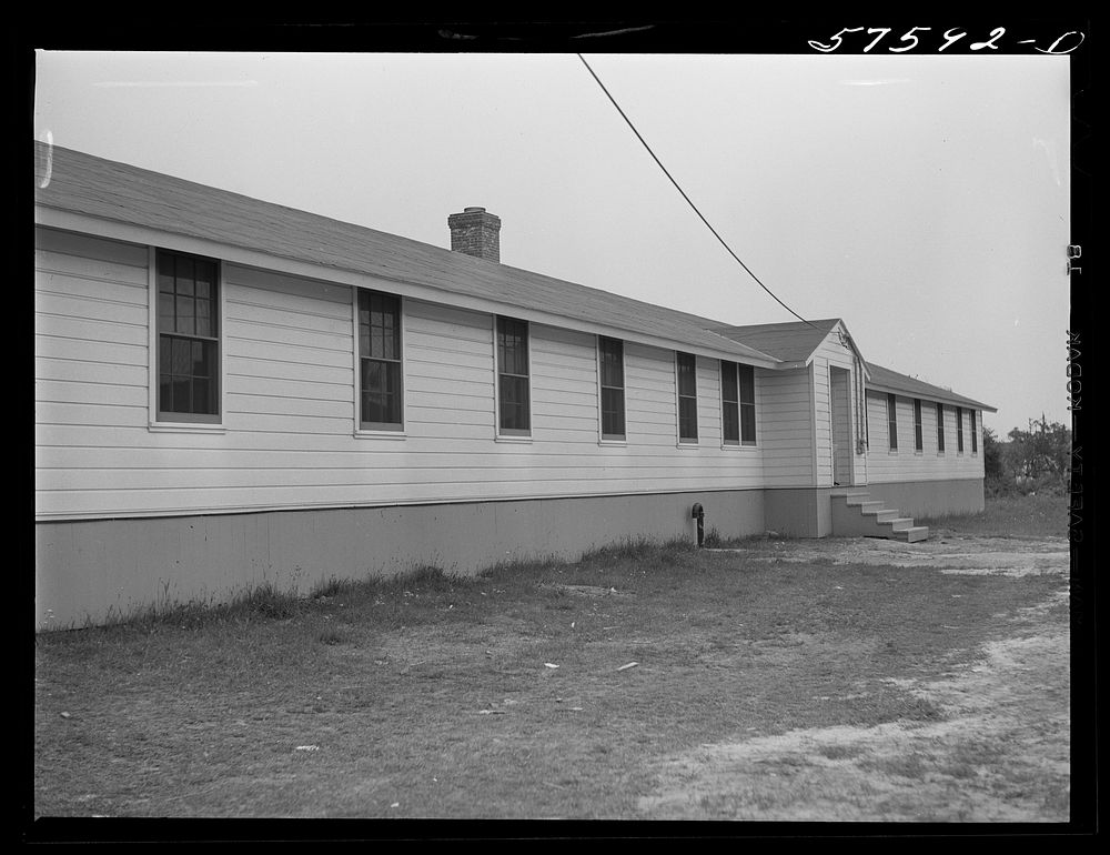 Dormitories for workers in defense industries. Near electric boat works plant, Groton, Connecticut. Constructed and managed…