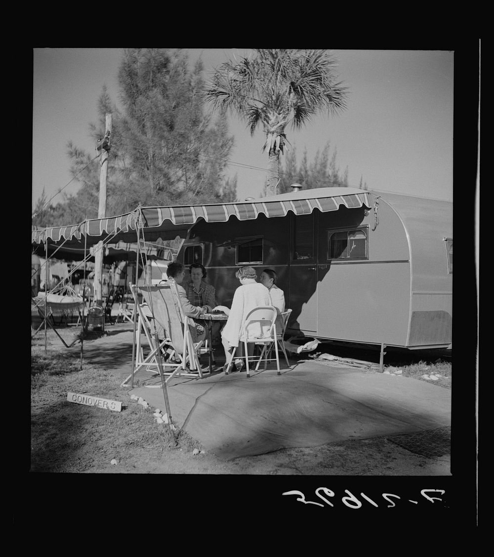 Recreation in Sarasota trailer park. Sarasota, Florida. Sourced from the Library of Congress.