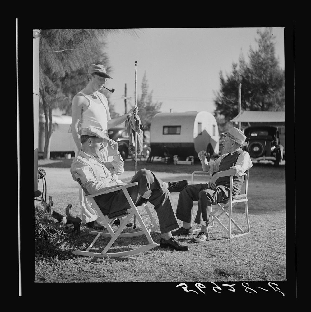 [Untitled photo, possibly related to: Sarasota trailer park. Sarasota, Florida]. Sourced from the Library of Congress.