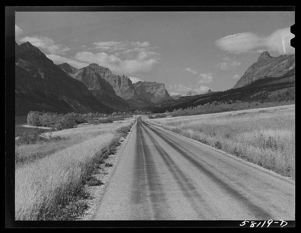 Going-to-the-Sun highway. Glacier National Park, Montana. Sourced from the Library of Congress.