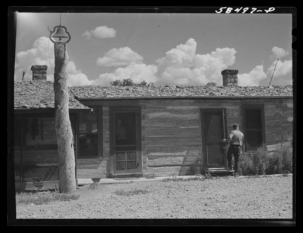 Old ranch house now cowboys' quarters at Quarter Circle U, Brewster-Arnold Ranch Company. Birney, Montana. Sourced from the…
