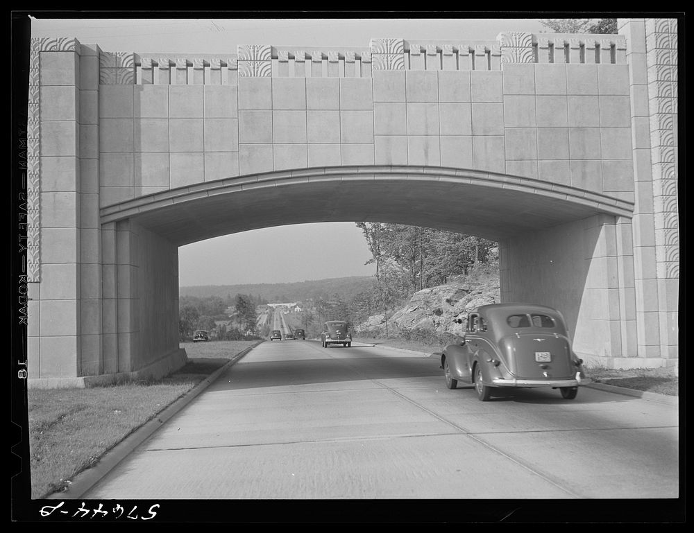 Merritt Parkway to New Haven, Connecticut. Sourced from the Library of Congress.