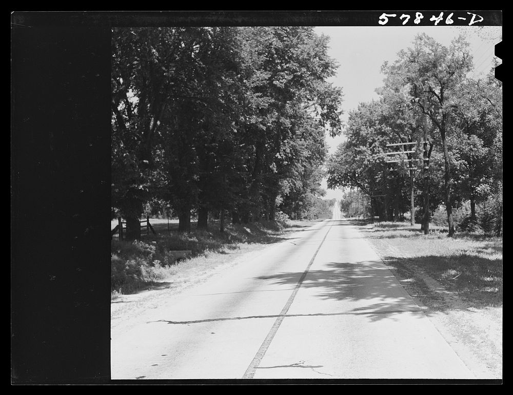[Untitled photo, possibly related to: highway south of Madison, Wisconsin]. Sourced from the Library of Congress.
