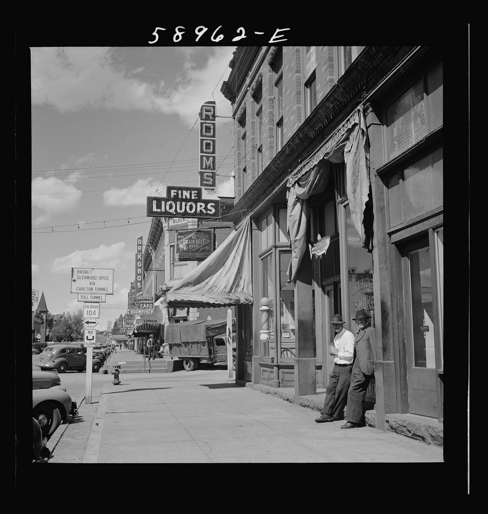 Main street of old mining town. Leadville, Colorado. Sourced from the Library of Congress.