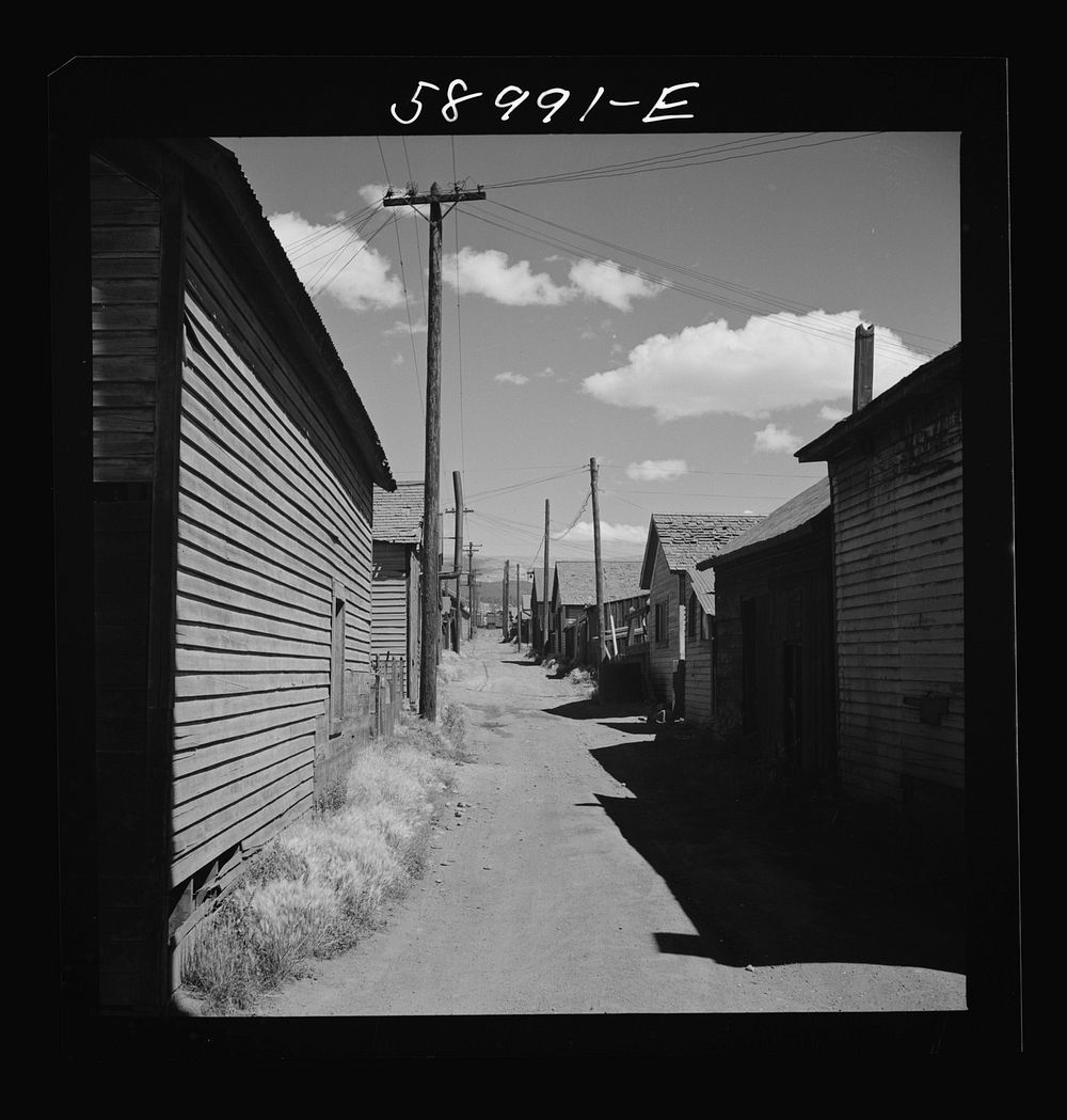 Homes in old mining town. Leadville, Colorado. Sourced from the Library of Congress.