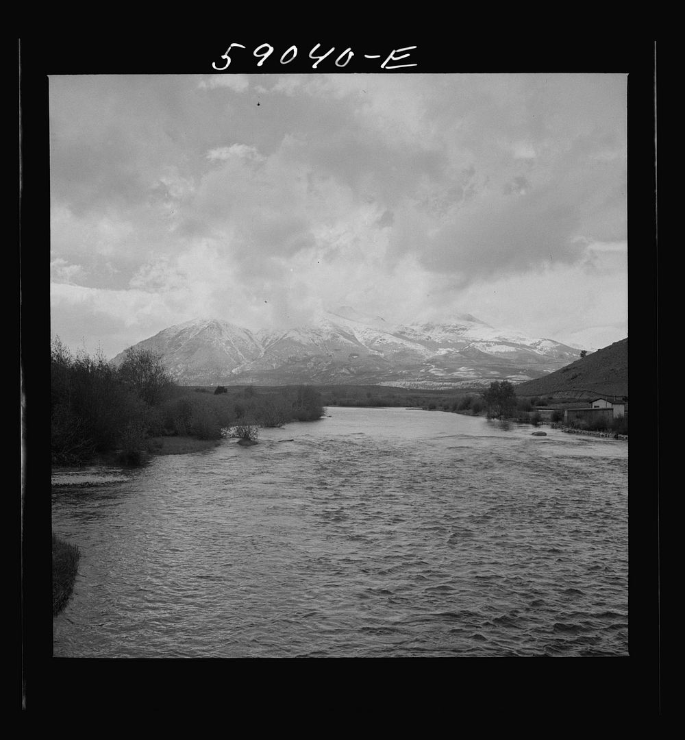 [Untitled photo, possibly related to: Mount Elbert and Mount Harvard after early fall blizzard near Granite, Colorado].…