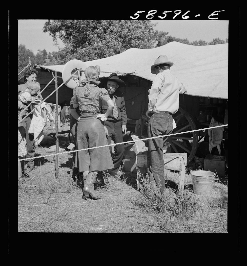 [Untitled photo, possibly related to: Sally Rand at the stockmen's picnic and barbecue. Spear's Siding, Wyola, Montana].…