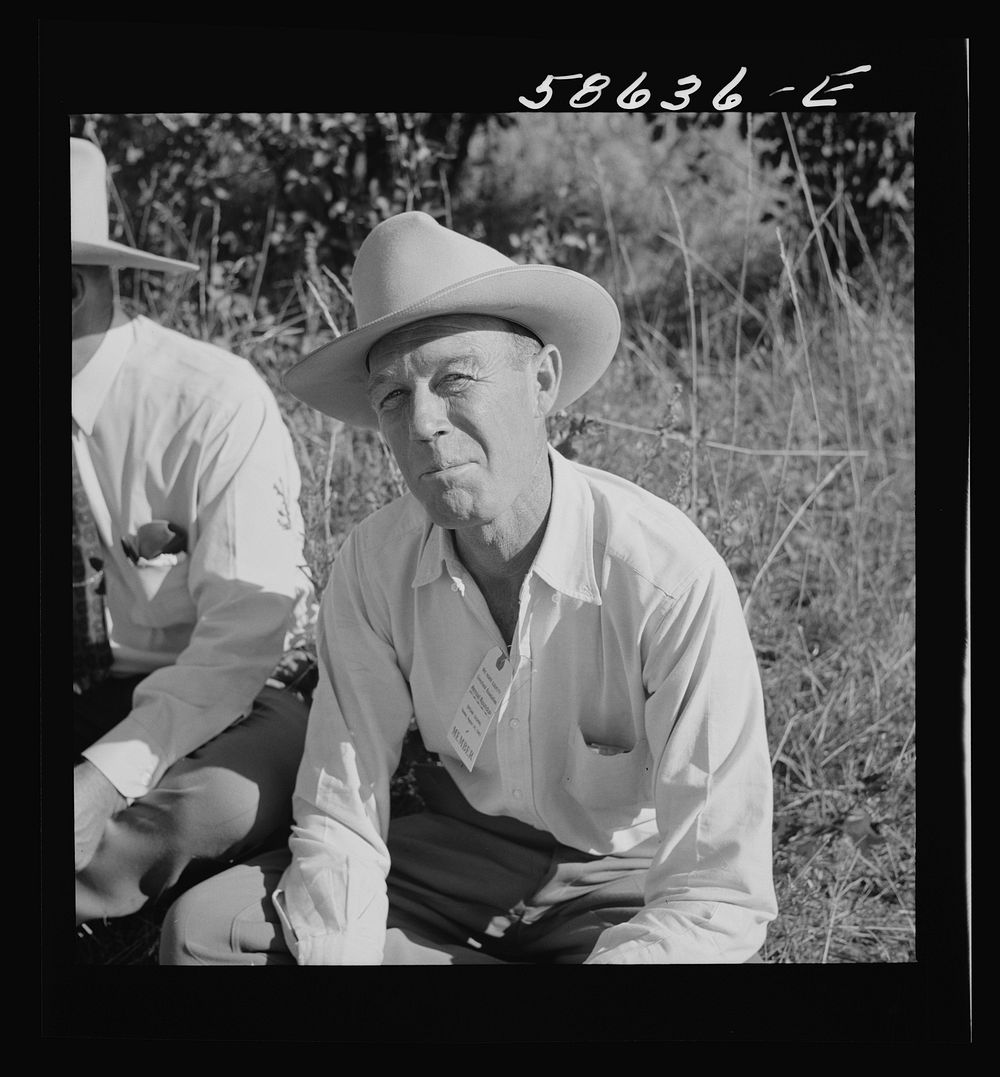 [Untitled photo, possibly related to:  "Junior" Spear at stockmen's picnic and barbecue. Spear's Siding, Wyola, Montana].…