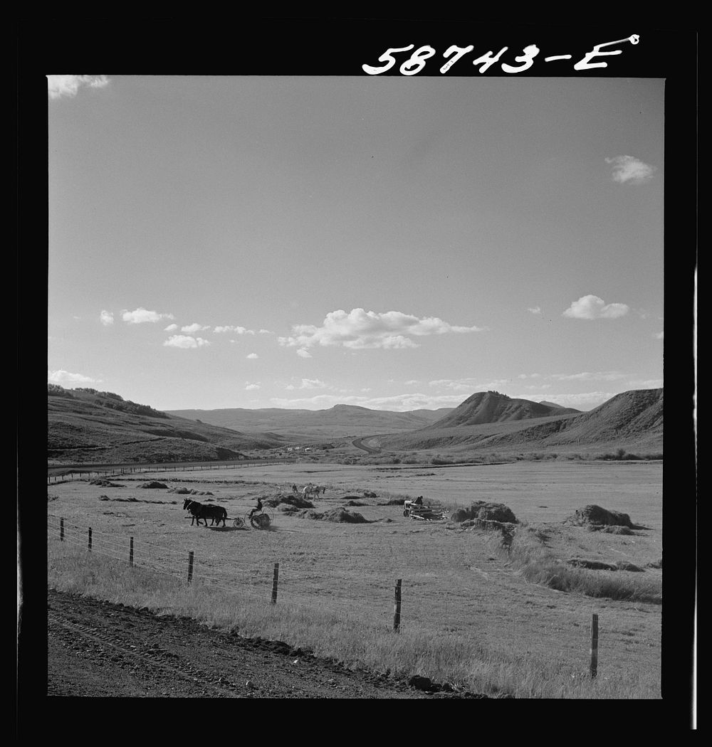 Raking hay valley Aspen, Colorado. | Free Photo - rawpixel